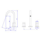 Misturador Cubo De Mesa Bica Alta P/ Lavatorio Dark Antracite