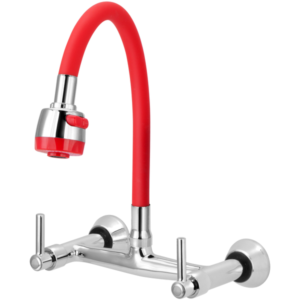 Misturador De Cozinha Flexível Vermelho Para Parede 1/4 De Vo