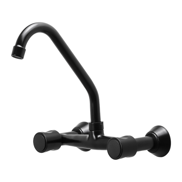 Misturador De Cozinha Preto Bica Móvel Parede Pia