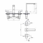 Misturador De Lavatório Quadrado Luxo De Mesa - 1/4 De Volta