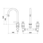 Misturador De Mesa Meber 1880 Atria Preto Matt