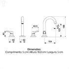 Misturador De Mesa Para Lavatório Like Bica Alta Cromado - Ce