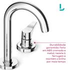 Misturador De Mesa Para Lavatório Like Bica Alta Cromado - Ce