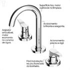 Misturador De Mesa Para Lavatório Like Bica Alta Cromado - Ce