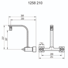 Misturador De Parede P/ Cozinha Cromado Prima 1258 C210 Fani