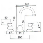 Misturador Deca Belle Epoque Tiffany Dourado - 1877d55br