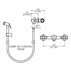 Misturador Ducha Higiênica C/ Base - Slim Cross