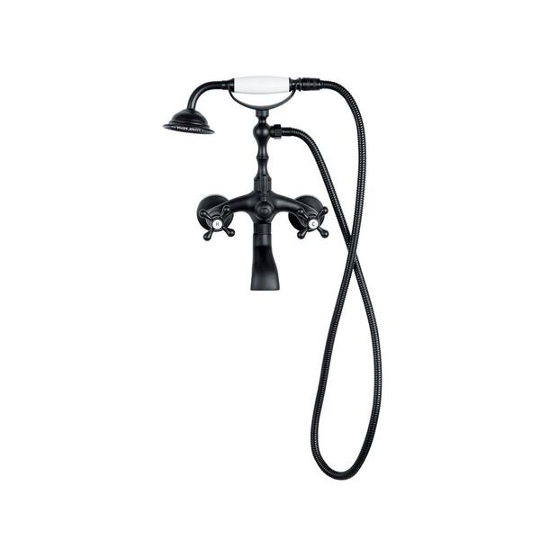 Misturador Duplo Comando De Parede Para Banheira Retrô Vintag