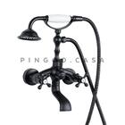 Misturador Duplo Comando De Parede Para Banheira Retrô Vintag