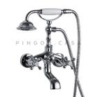 Misturador Duplo Comando De Parede Para Banheira Retrô Vintag