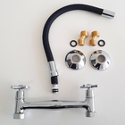 Misturador Gourmet De Parede Torneira Cozinha Flexível Preta