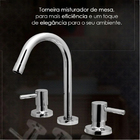 Misturador Kimetais 1877 C 58 Lavatorio Mesa Bica Alta 1/4v D