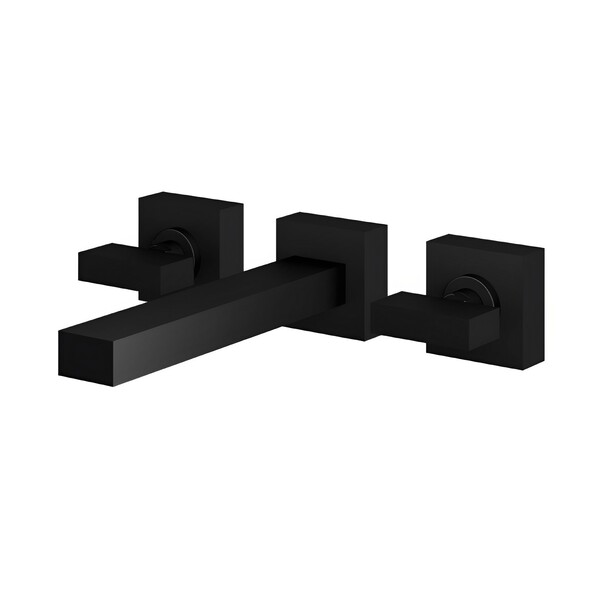 Misturador Lavatório Parede Bica Reta Preto Horus Fani