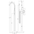 Misturador Monoc De Piso Para Banheira Redondo Nias