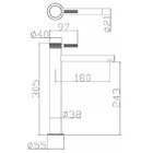 Misturador Monocomando Bica Alta Dourado Gold Mist19