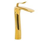Misturador Monocomando Bica Alta Dourado Gold Nias Mistnias