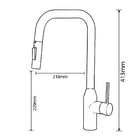 Misturador Monocomando Black Matte Cozinha Gourmet Extensiva