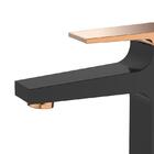 Misturador Monocomando Black Matte Volante Rose Gold Lx5406br