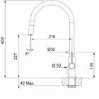 Misturador Monocomando Brilho Smart Pull Out Extensor Flexíve