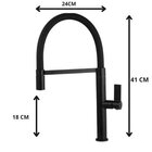 Misturador Monocomando Color Prime Preto Cozinha Bancada Cano