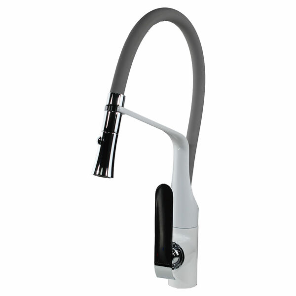 Misturador Monocomando Cozinha Bica Móvel Com Ducha Dalí Whit