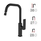 Misturador Monocomando Cozinha Black Matte Lexxa