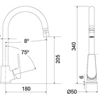 Misturador Monocomando Cozinha Lorenmix 2257 C72 Metalico