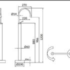 Misturador Monocomando De Chão Para Banheiro - Bica Giratória