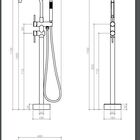 Misturador Monocomando De Coluna Para Banheira Acabamento Dou