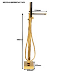 Misturador Monocomando De Piso Para Banheira Dourado