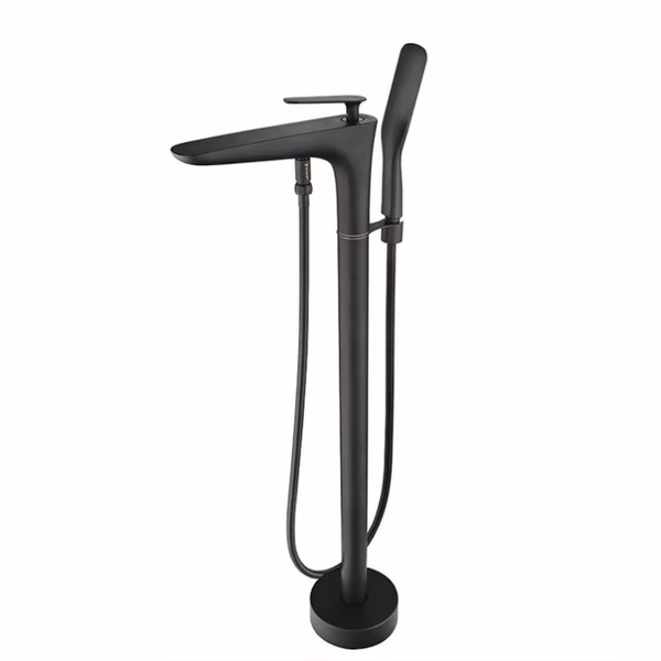 Misturador Monocomando De Piso Para Banheira Preto