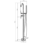 Misturador Monocomando De Piso Para Banheira Redondo Cromado