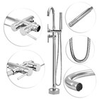 Misturador Monocomando De Piso Para Banheira Redondo Cromado