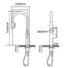 Misturador Monocomando Gourmet 06 Extensível Aço Escovado