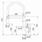 Misturador Monocomando Lina Dual Jet Alto Brilho E Preto Fran