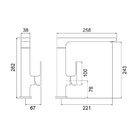 Misturador Monocomando Lorenlike 2257 C78 De Bancada Com Bica
