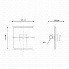 Misturador Monocomando Para Chuveiro Banheira Quadrado Rosê G
