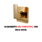 Misturador Monocomando Para Chuveiro Ducha Quadrado Dourado