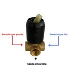 Misturador Monocomando Para Chuveiro Ducha Quadrado Preto