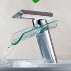 Misturador Monocomando Torneira Cascata Vidro Banheiro Lavabo