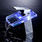 Misturador Monocomando Torneira LED Cascata Vidro Banheiro La