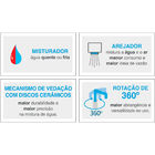 Misturador Monocomando Versatile Em Aco Inox Com Bica Móvel T