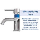 Misturador Monocomando Versatile Em Aco Inox Com Bica Móvel T