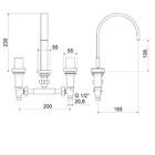 Misturador Para Banheiro De Mesa 1878 Axiom Slim C52 Meber