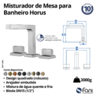 Misturador Para Banheiro Horus Preto Fosco Fani