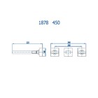 Misturador Para Banheiro Parede Horus Grafite Liso Fani