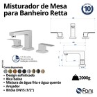 Misturador Para Banheiro Retta Champanhe Fani