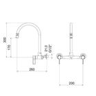 Misturador Para Cozinha De Parede 3003 Atria C36 Aa Meber