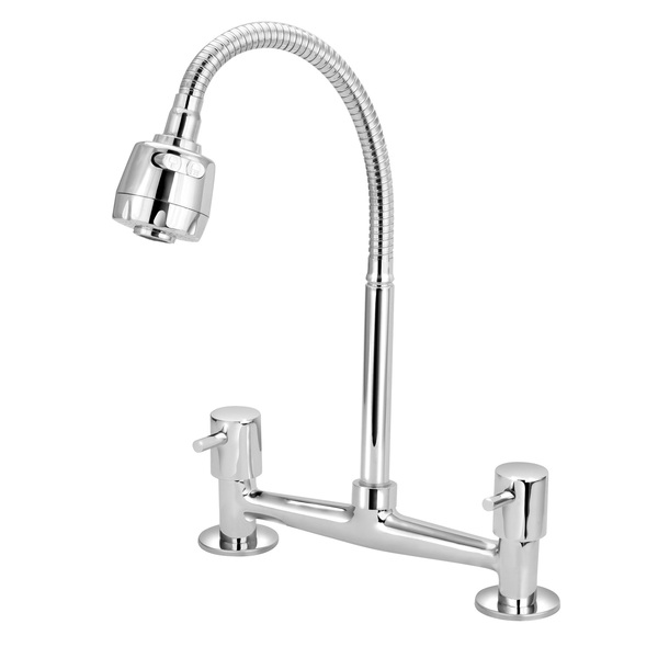 Misturador Pia Bica Alta Cromada Alavanca Gourmet Stoc