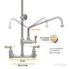 Misturador Profissional Pré Lavagem Esguicho E Bica Parede